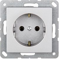 Розетка с заземлением без рамки Jung EcoProfi 1-м. алюминий картинка